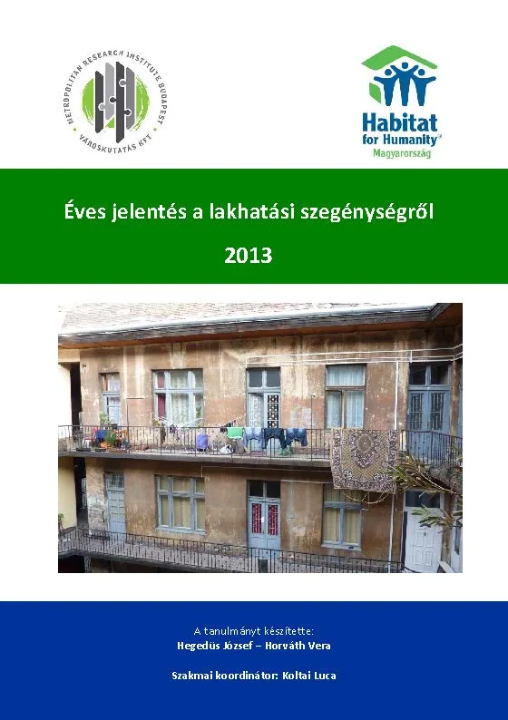 Lakhatási jelentés 2013